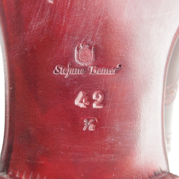 極美品★(伊)ステファノ・ベーメル SIZE 42.5【定価20万円以上★純正ツリー付/6240/フルブローグ】Cラスト/赤茶/Stefano Bemer★n613