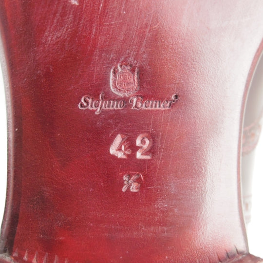 極美品★(伊)ステファノ・ベーメル SIZE 42.5【定価20万円以上★純正ツリー付/6240/フルブローグ】Cラスト/赤茶/Stefano Bemer★n613