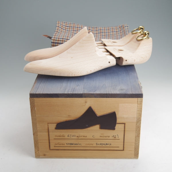 極美品★(伊)ステファノ・ベーメル SIZE 42.5【定価20万円以上★純正ツリー付/6240/フルブローグ】Cラスト/赤茶/Stefano Bemer★n613