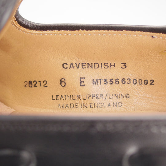 美品★クロケット&ジョーンズ 6E【定価￥132,000-★CAVENDISH 3/キャベンディッシュ】タッセルローファー/375ラスト/カーフ/黒★o646