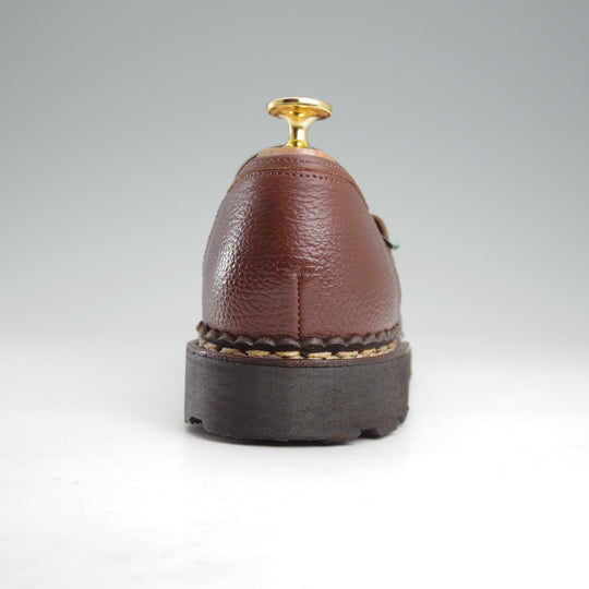 極美品★パラブーツ SIZE 5.5【定価￥94,600-★ランス/REIMS】コインローファー/グレインレザー/茶/メンズ/Paraboot★o105