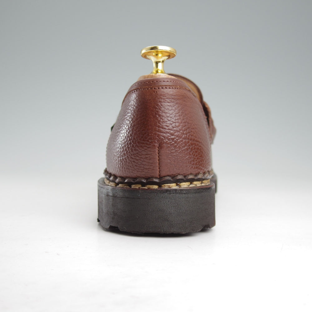 極美品★パラブーツ SIZE 5.5【定価￥94,600-★ランス/REIMS】コインローファー/グレインレザー/茶/メンズ/Paraboot★o105