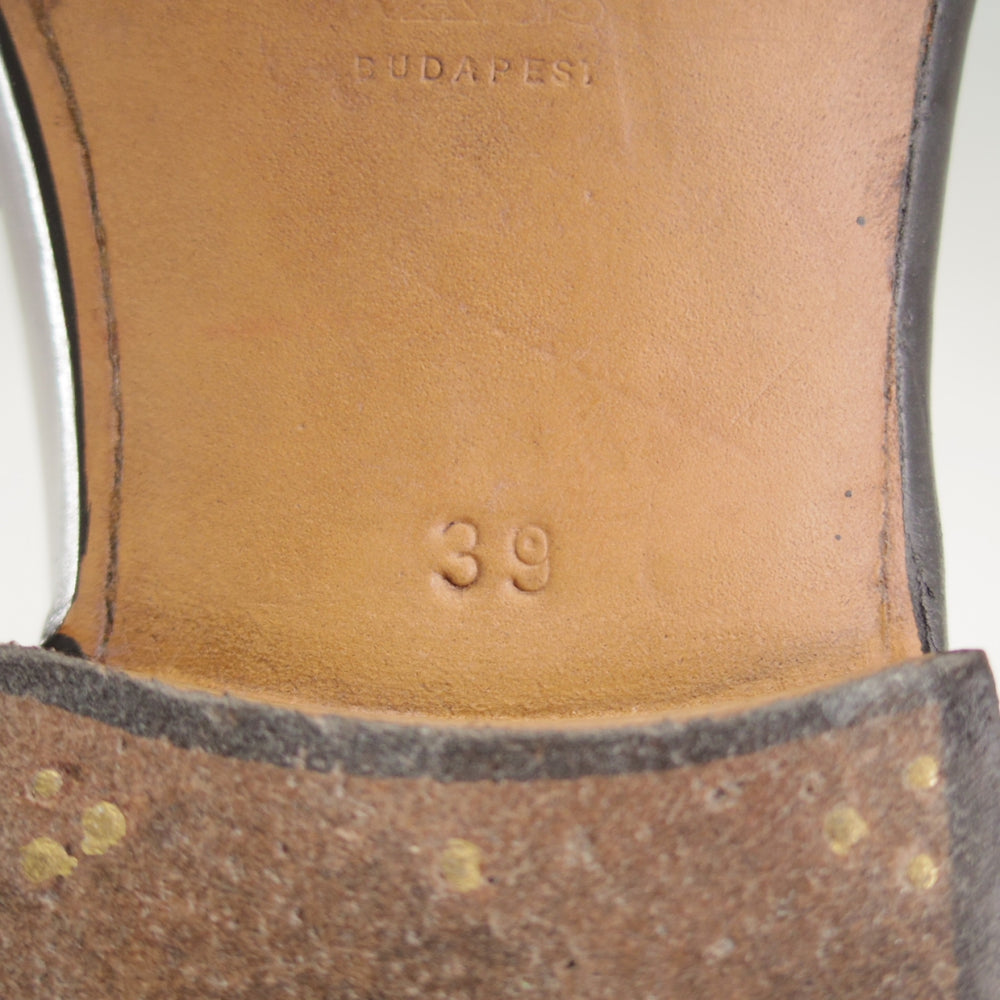 極上★(東欧)ヴァーシュ SIZE 39【貴重★コードバン仕様/純正シューツリー付き】コインローファー/赤茶/VASS★o616