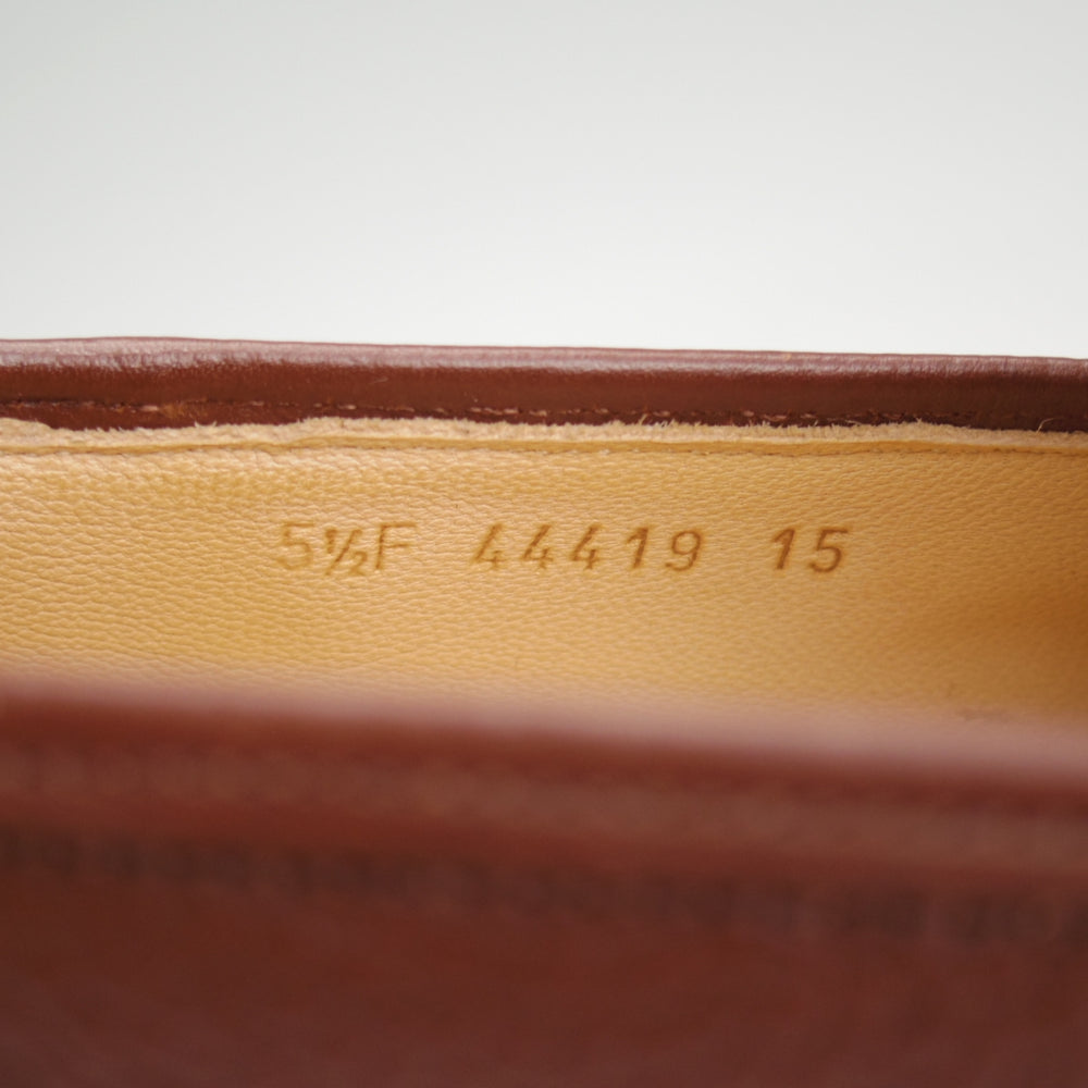 極美品★パラブーツ SIZE 5.5【定価￥94,600-★ランス/REIMS】コインローファー/グレインレザー/茶/メンズ/Paraboot★o105