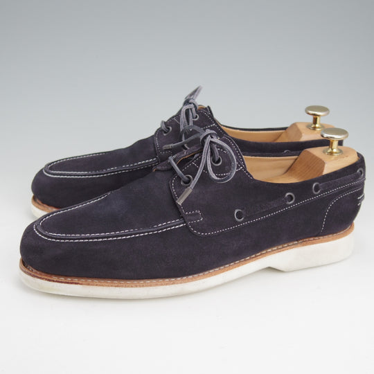 極上★ジョンロブ 7E【定価￥240,900-★デッキシューズ/ISLE】2099ラスト/スエード/紺/メンズ/JOHN LOBB★o106