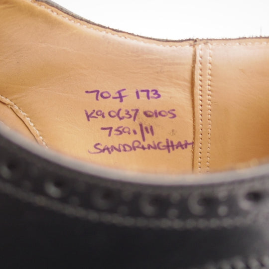 ほぼ未使用★チャーチ 70F/UK7【貴重★Heritage COLLECTION/チェットウィンド同仕様】173ラスト/SANDRINGHAM/カーフ/黒/Church's★n615