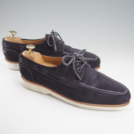 極上★ジョンロブ 7E【定価￥240,900-★デッキシューズ/ISLE】2099ラスト/スエード/紺/メンズ/JOHN LOBB★o106