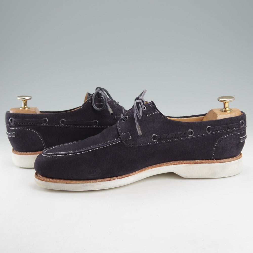 極上★ジョンロブ 7E【定価￥240,900-★デッキシューズ/ISLE】2099ラスト/スエード/紺/メンズ/JOHN LOBB★o106