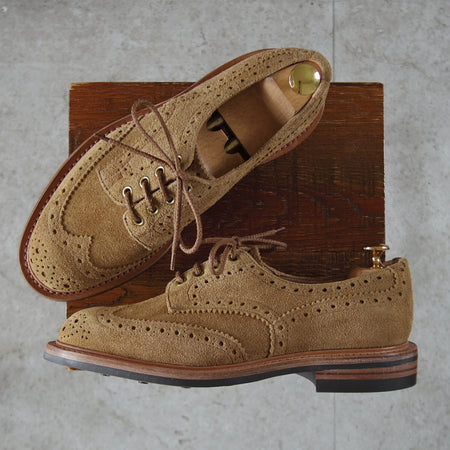 未使用★トリッカーズ SIZE 6.5【定価￥132,000-★ダイナイトソール/BOURTON/バートン】M5633/スエード/薄茶/メンズ/Tricker's★o658