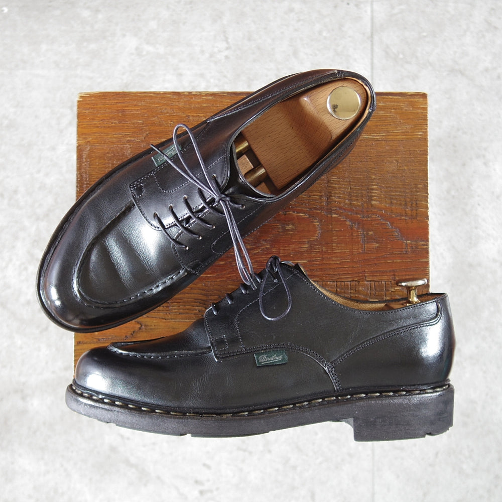 極上★パラブーツ SIZE 6.5【定価￥99,000-★シャンボード/CHAMBORD】Uチップ/TEXソール/リスレザー/NOIR/黒/メンズ/Paraboot★o660