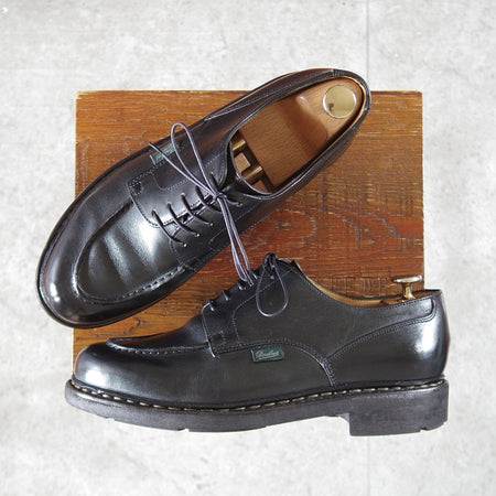 極上★パラブーツ SIZE 6.5【定価￥99,000-★シャンボード/CHAMBORD】Uチップ/TEXソール/リスレザー/NOIR/黒/メンズ/Paraboot★o660