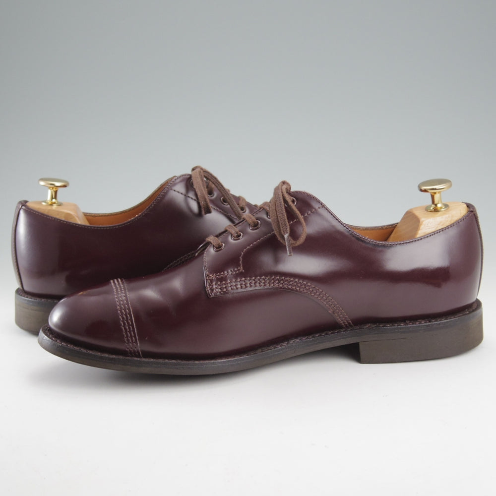 極美品★(英)サンダース SIZE 7.5【定価￥68,200-★ミリタリーコレクション/Military Derby Shoe】ストレートチップ/赤茶/SANDERS★o107