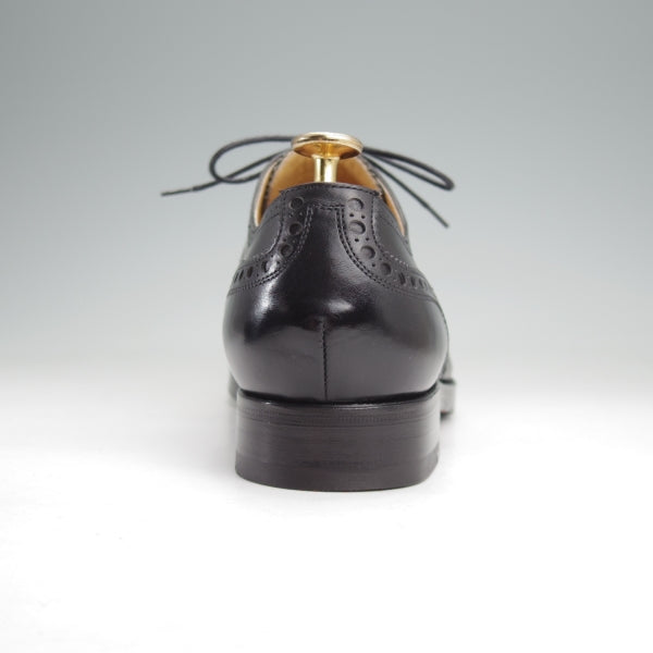 極美品★(伊製)HERMES/エルメス SIZE 39【ブラックラピド製法★クレセントブローグ/黒】カーフ/メンズ★n105