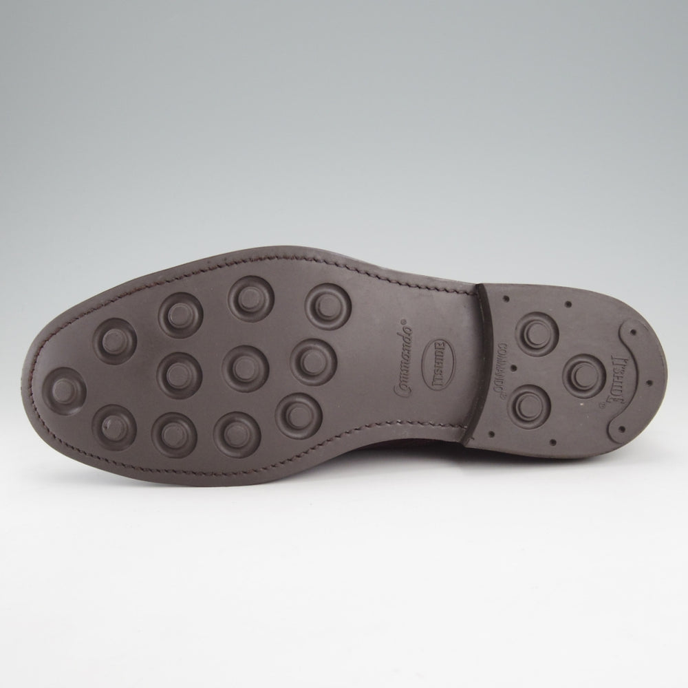 極美品★(英)サンダース SIZE 7.5【定価￥68,200-★ミリタリーコレクション/Military Derby Shoe】ストレートチップ/赤茶/SANDERS★o107