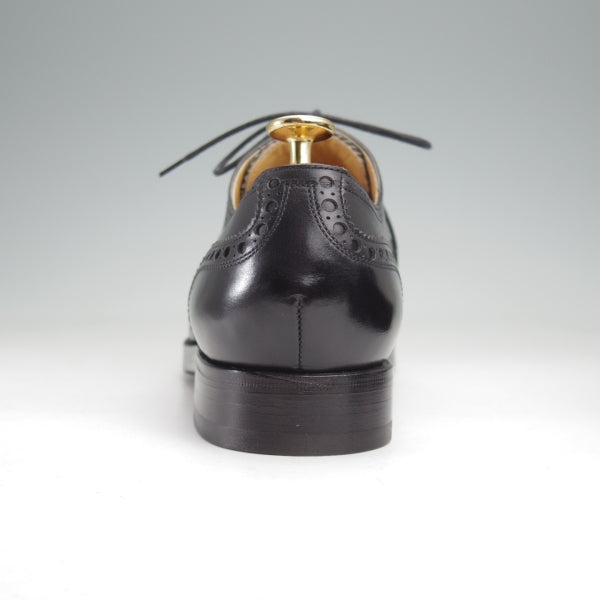 極美品★(伊製)HERMES/エルメス SIZE 39【ブラックラピド製法★クレセントブローグ/黒】カーフ/メンズ★n105