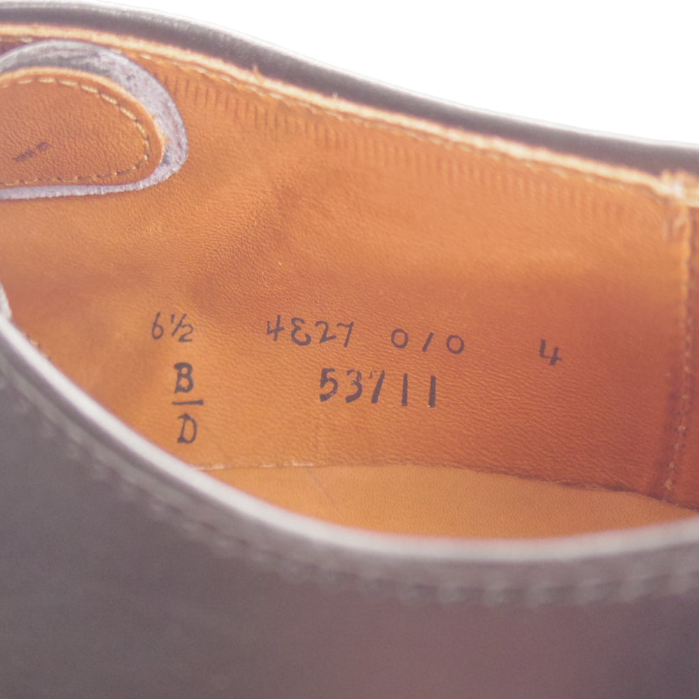 未使用★オールデン 6.5D【定価￥182,600-★ミリタリーラスト/53711】プレーントゥ/カーフ/黒/メンズ/ALDEN★p214