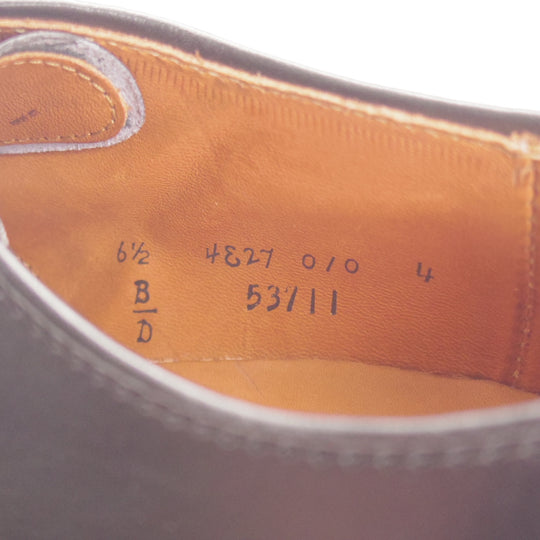 未使用★オールデン 6.5D【定価￥182,600-★ミリタリーラスト/53711】プレーントゥ/カーフ/黒/メンズ/ALDEN★p214