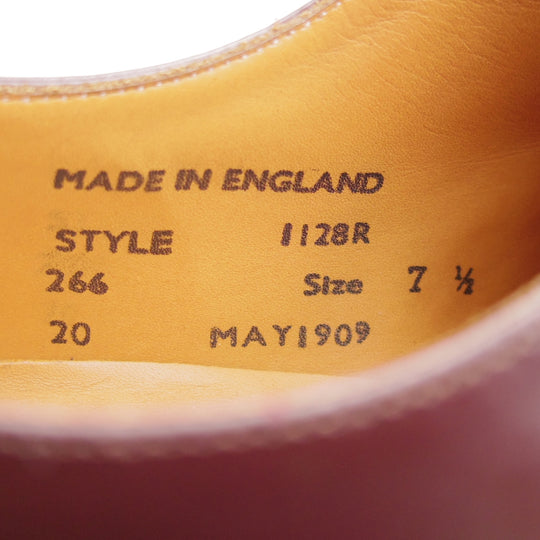 極美品★(英)サンダース SIZE 7.5【定価￥68,200-★ミリタリーコレクション/Military Derby Shoe】ストレートチップ/赤茶/SANDERS★o107