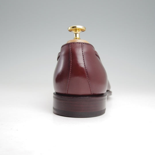 未使用★(スペイン製)カルミナ SIZE 5.5【定価￥94,600-★タッセルローファー/80215】UETAMラスト/カーフ/赤茶/メンズ/CARMINA★n617