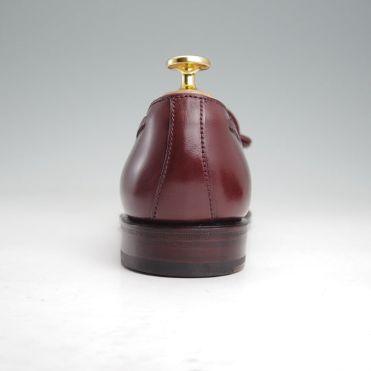 未使用★(スペイン製)カルミナ SIZE 5.5【定価￥94,600-★タッセルローファー/80215】UETAMラスト/カーフ/赤茶/メンズ/CARMINA★n617