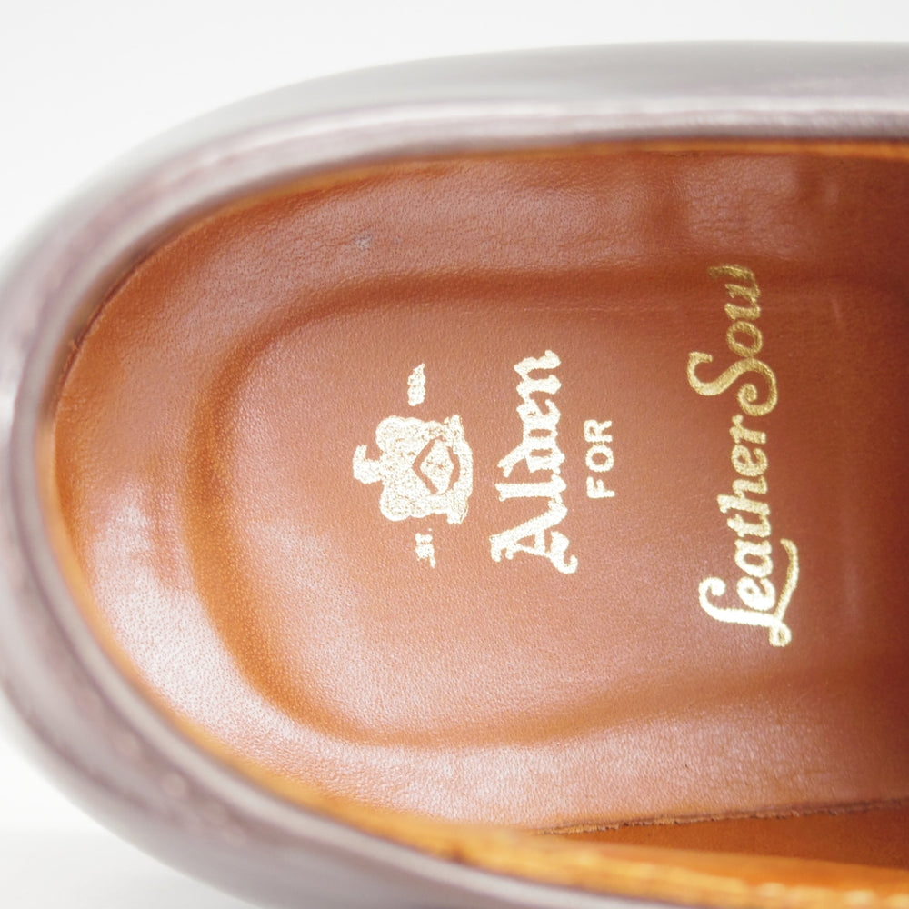 極美品★オールデン 8.5D【現行定価20万円以上★コードバン/バリーラスト仕様のVチップ】(ハワイ)Leather Soul別注/87140/赤茶/ALDEN★o649
