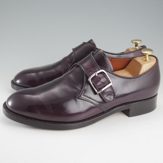 極美品★オールデン 8D【定価￥218,900-★コードバン仕様/モディファイドラスト】1878/モンクストラップ/#8/バーガンディー/ALDEN★o651