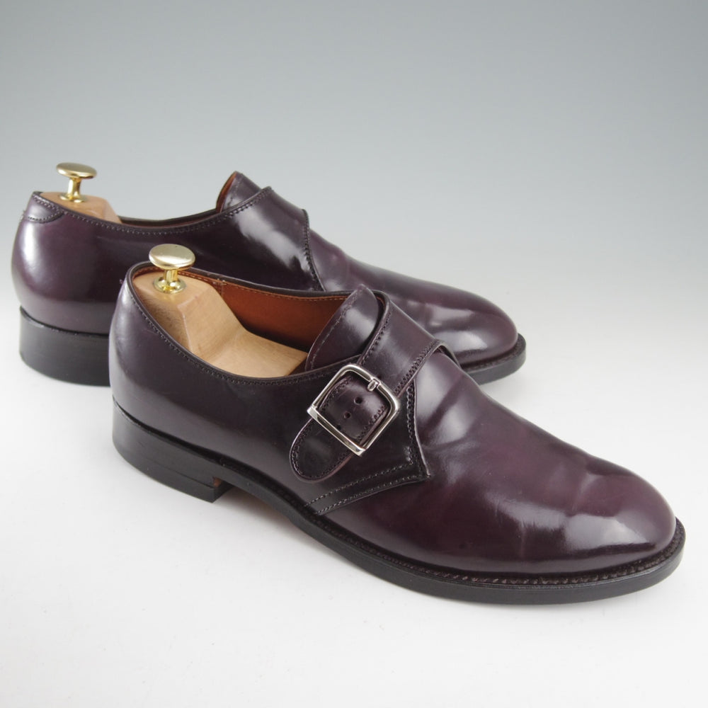 極美品★オールデン 8D【定価￥218,900-★コードバン仕様/モディファイドラスト】1878/モンクストラップ/#8/バーガンディー/ALDEN★o651