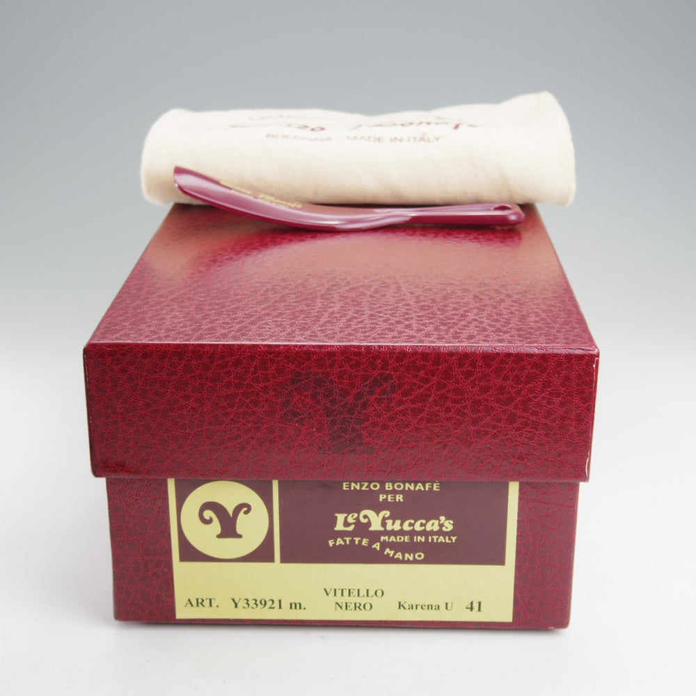 未使用★(伊製)Le Yucca's/レユッカス SIZE 41【貴重★(青山)BLOOM&BRANCH別注/エンツォ・ボナフェ製】サイドゴアブーツ/黒系★o110