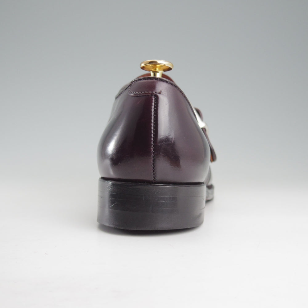 極美品★オールデン 8D【定価￥218,900-★コードバン仕様/モディファイドラスト】1878/モンクストラップ/#8/バーガンディー/ALDEN★o651