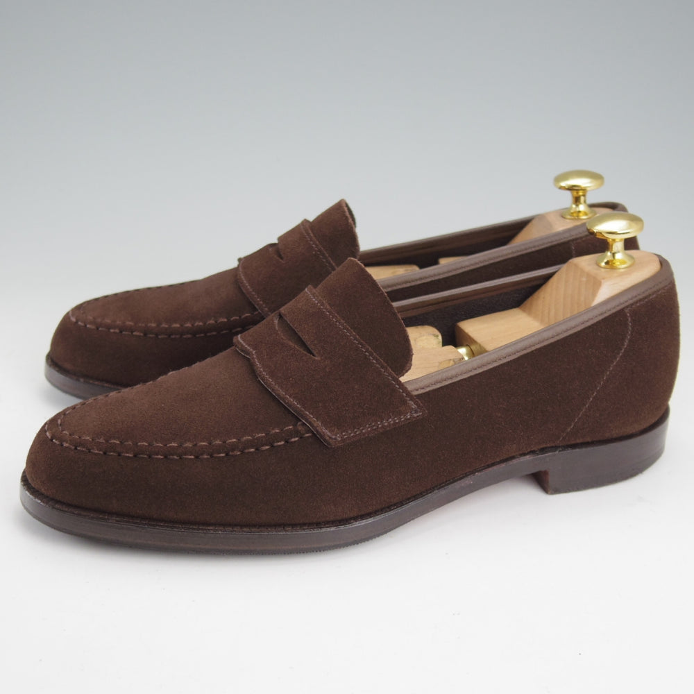 極上★クロケット&ジョーンズ 5.5E【定価￥104,500-★HARVARD 2/ハーバード2】コインローファー/376ラスト/スエード/濃茶/メンズ★o111