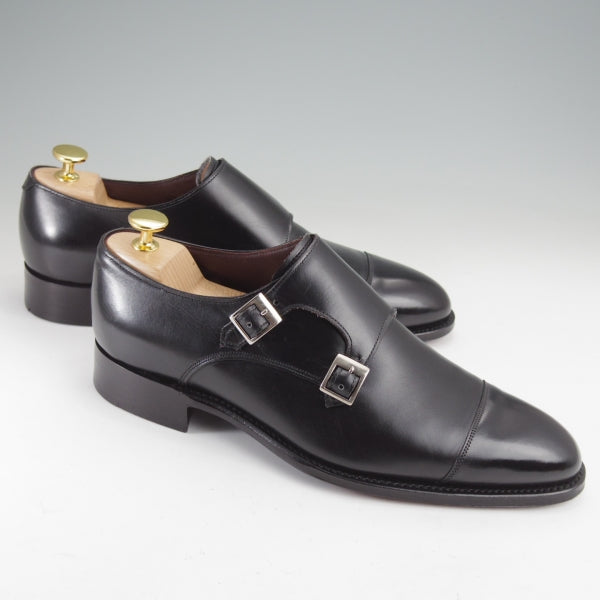 極美品★(英)チーニー 6.5F【定価￥108,900-★インペリアルコレクション/HOLYROOD】208ラスト/ダブルモンク/カーフ/黒/CHEANEY★n108