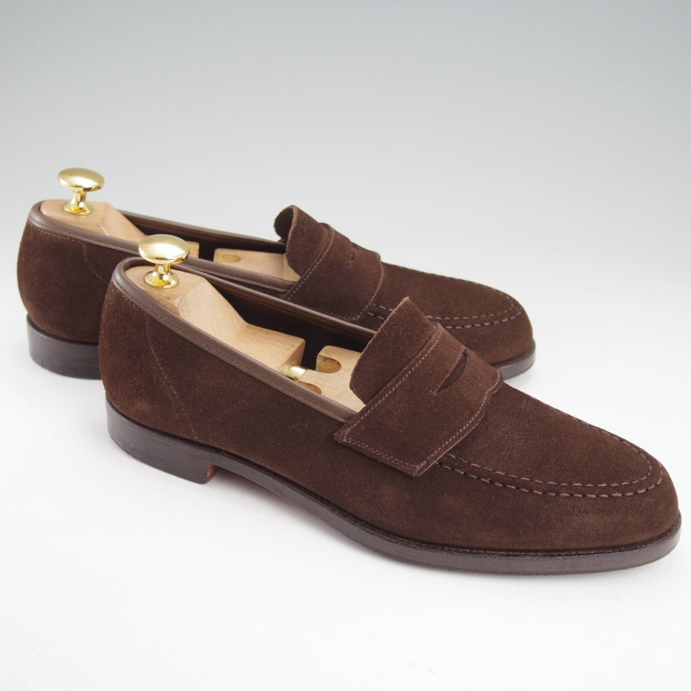 極上★クロケット&ジョーンズ 5.5E【定価￥104,500-★HARVARD 2/ハーバード2】コインローファー/376ラスト/スエード/濃茶/メンズ★o111