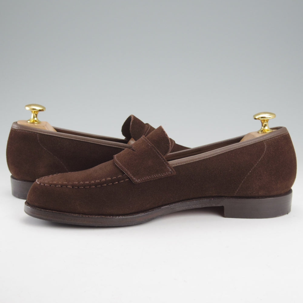 極上★クロケット&ジョーンズ 5.5E【定価￥104,500-★HARVARD 2/ハーバード2】コインローファー/376ラスト/スエード/濃茶/メンズ★o111