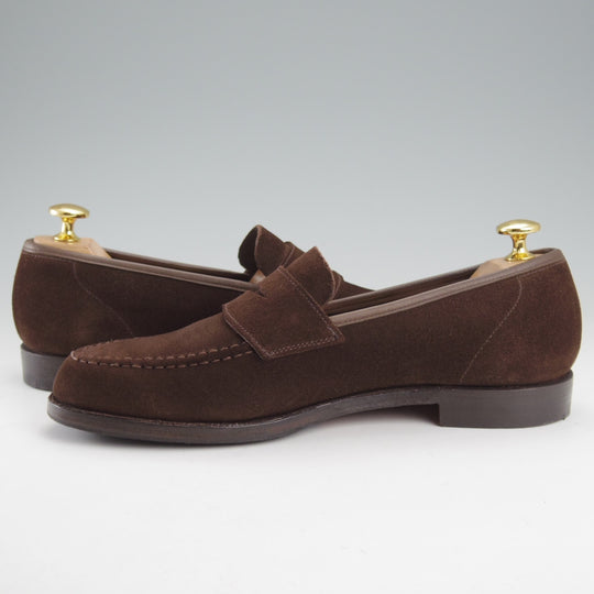 極上★クロケット&ジョーンズ 5.5E【定価￥104,500-★HARVARD 2/ハーバード2】コインローファー/376ラスト/スエード/濃茶/メンズ★o111