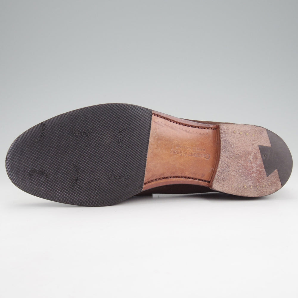 極上★クロケット&ジョーンズ 5.5E【定価￥104,500-★HARVARD 2/ハーバード2】コインローファー/376ラスト/スエード/濃茶/メンズ★o111