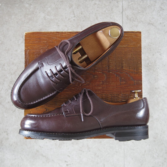 極上★J.M.ウエストン 6.5C【貴重★ノヴォカーフ仕様/WESTON VINTAGE/ゴルフ/GOLF】641/31ラスト/Uチップ/濃茶/メンズ/ウェストン★p234