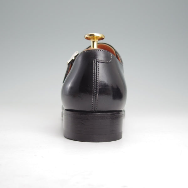 美品★(伊)サントーニ SIZE 6.5【レベルソ仕立て★ダブルモンク/11652】カーフ/黒/メンズ/Santoni★n620