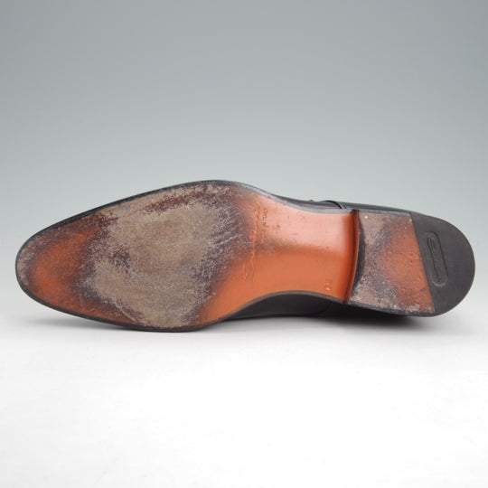 美品★(伊)サントーニ SIZE 6.5【レベルソ仕立て★ダブルモンク/11652】カーフ/黒/メンズ/Santoni★n620
