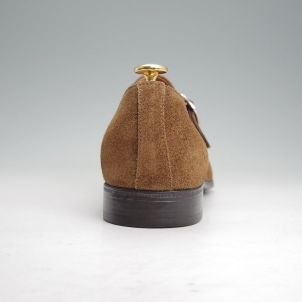 サントーニ　モンクストラップ　茶色　サイズ8 CARTER】ダブルモンク ストレートチップシューズ（シューズ
