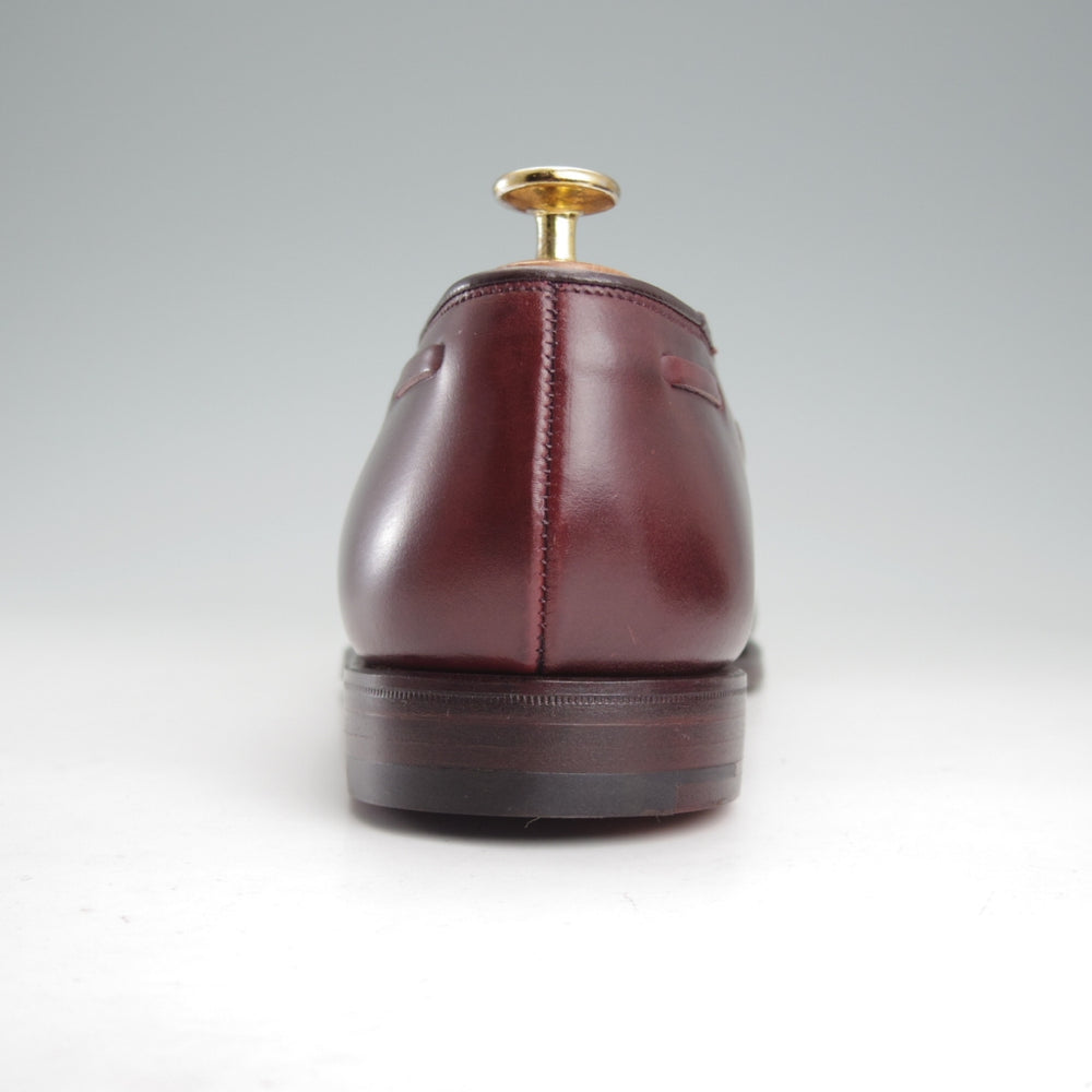 未使用★クロケット&ジョーンズ 8.5E【定価￥198,000-★コードバン仕様/CAVENDISH 3】タッセルローファー/375ラスト/赤茶/メンズ★o113