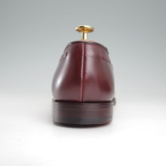 未使用★クロケット&ジョーンズ 8.5E【定価￥198,000-★コードバン仕様/CAVENDISH 3】タッセルローファー/375ラスト/赤茶/メンズ★o113