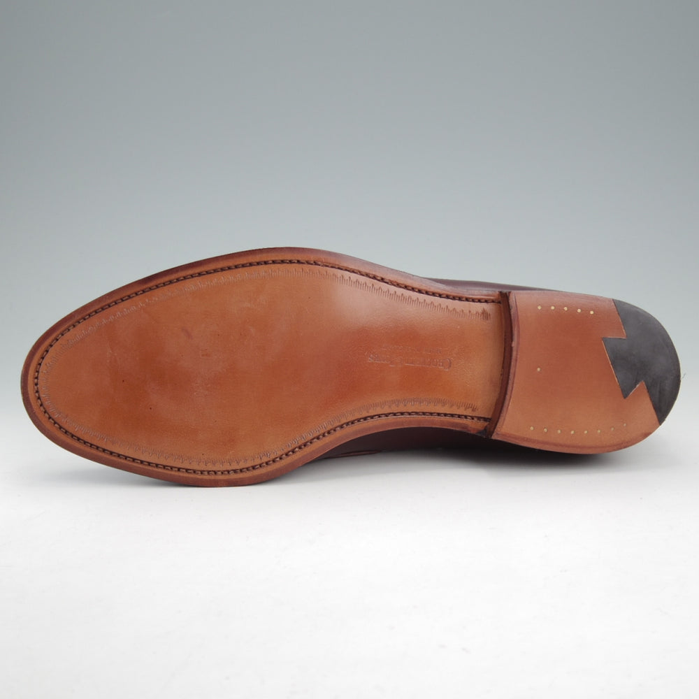 未使用★クロケット&ジョーンズ 8.5E【定価￥198,000-★コードバン仕様/CAVENDISH 3】タッセルローファー/375ラスト/赤茶/メンズ★o113