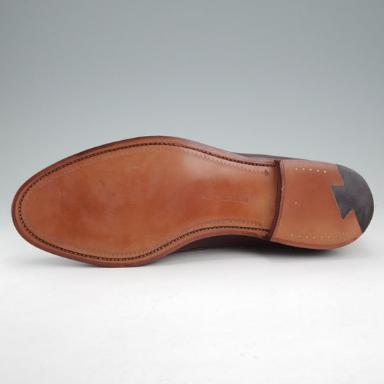 未使用★クロケット&ジョーンズ 8.5E【定価￥198,000-★コードバン仕様/CAVENDISH 3】タッセルローファー/375ラスト/赤茶/メンズ★o113