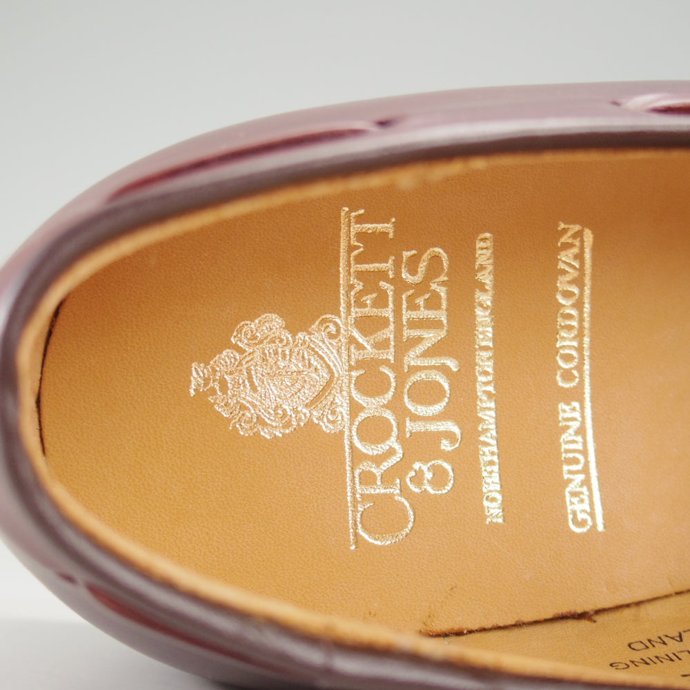 未使用★クロケット&ジョーンズ 8.5E【定価￥198,000-★コードバン仕様/CAVENDISH 3】タッセルローファー/375ラスト/赤茶/メンズ★o113