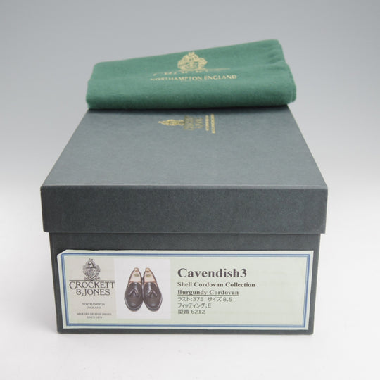 未使用★クロケット&ジョーンズ 8.5E【定価￥198,000-★コードバン仕様/CAVENDISH 3】タッセルローファー/375ラスト/赤茶/メンズ★o113