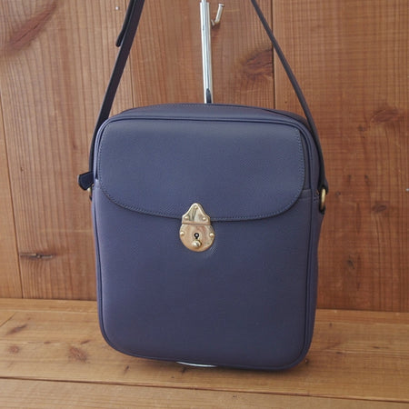 極美品★(銀座)ORTUS/オルタス【注文価格￥495,000-★Flox/ショルダーバッグ】ユニセックス/メンズ/ビジネス/バッグ/紺/革/鞄★n110