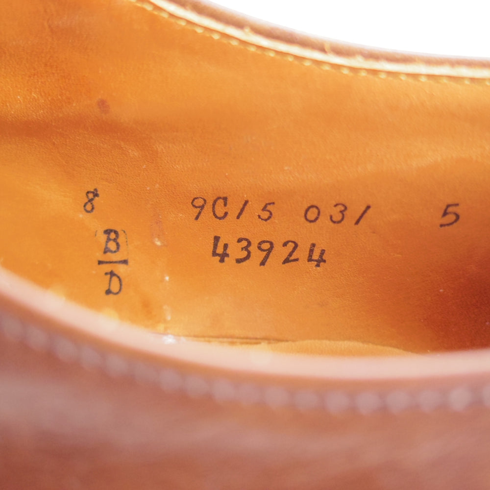 極美品★オールデン 8D【現行定価18万円以上★BEAMS PLUS別注/モックトゥOX/43924】カーフ/茶/メンズ/ビームス/ALDEN★p225