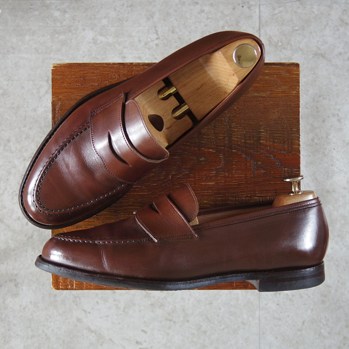 極上☆クロケット＆ジョーンズ UK7.5/US8D【希少☆コードバン/ダーク