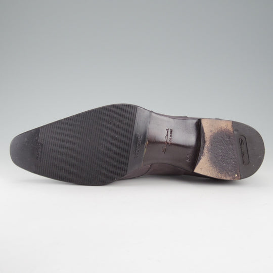 極美品★(伊)サントーニ SIZE 6.5【黒系パティーヌ★ブラインドブローグ】カーフ/メンズ/Santoni★o654