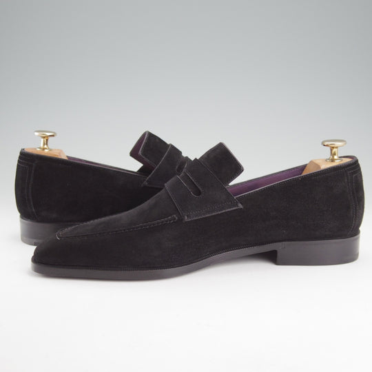 未使用★(仏)ベルルッティ SIZE 8【現行定価30万円以上★ANDY/アンディ】コインローファー/スエード/黒/メンズ/Berluti★o114
